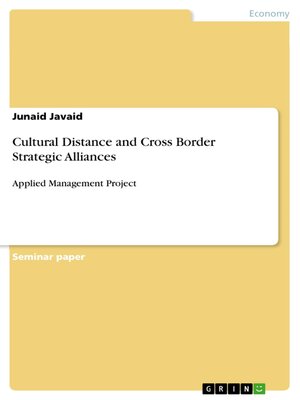 cover image of Cultural Distance and Cross Border Strategic Alliances